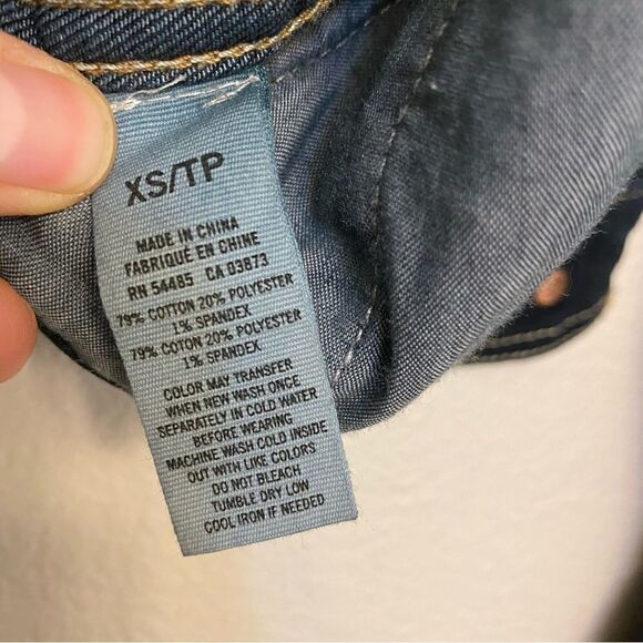 American Eagle Dark Wash denim Jean Jacket XS - Picture 6 of 9